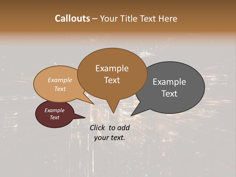 Texture Perspective City PowerPoint Template