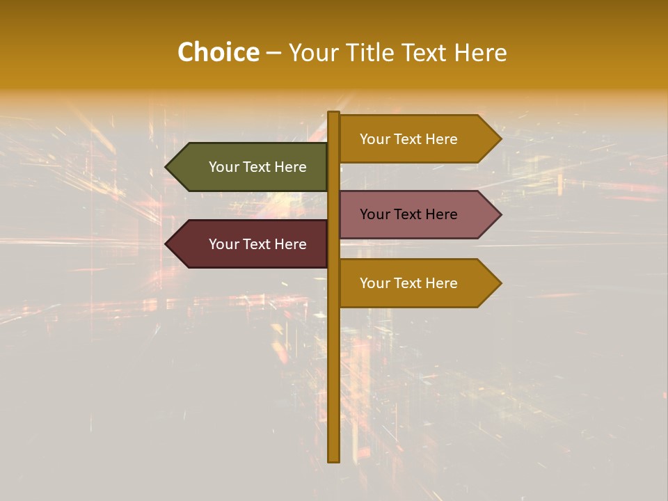 Texture Perspective City PowerPoint Template