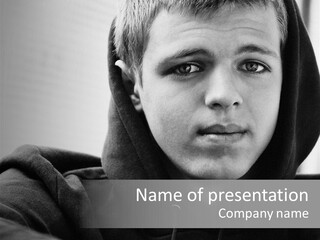 Look Awkward Youth PowerPoint Template