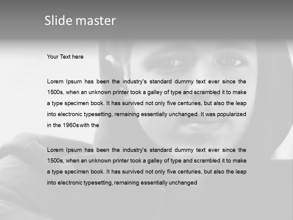 Look Awkward Youth PowerPoint Template