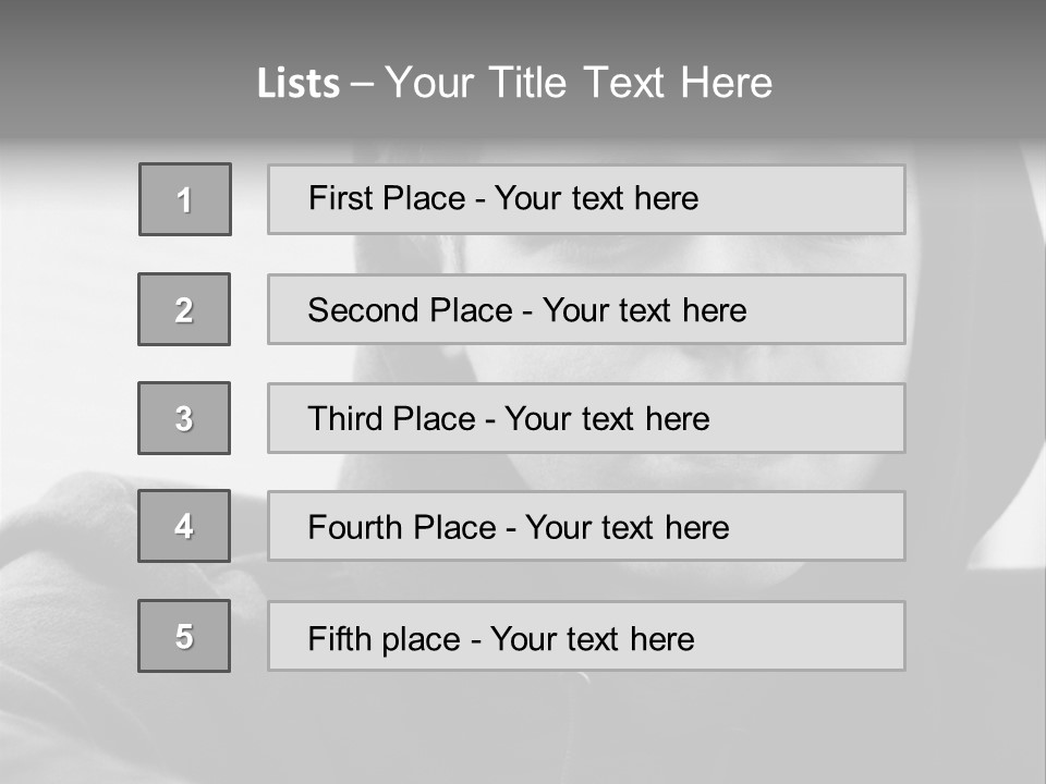 Look Awkward Youth PowerPoint Template