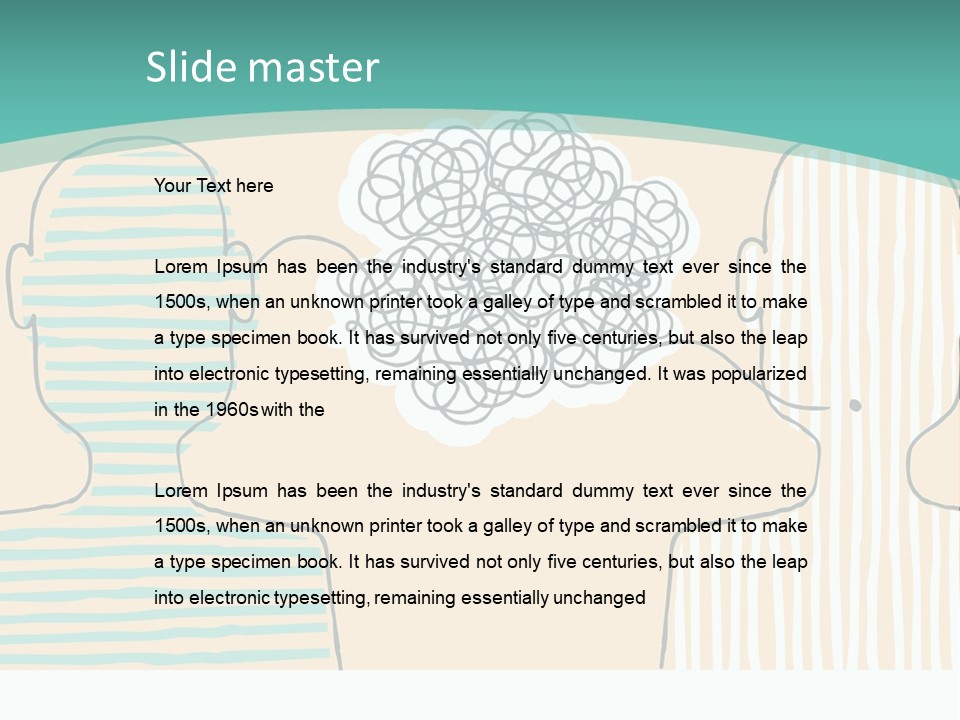 Messy Talking People PowerPoint Template