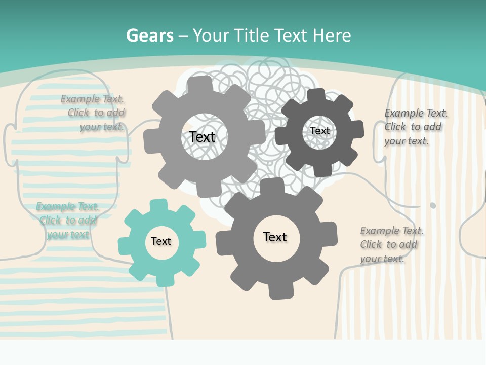 Messy Talking People PowerPoint Template