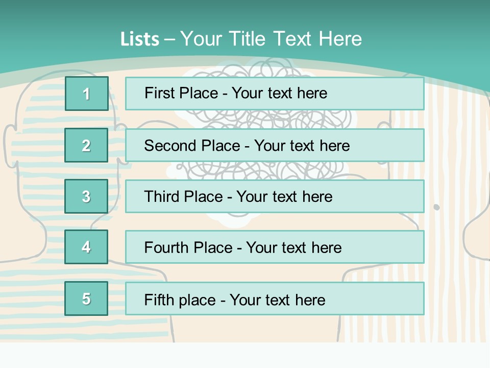 Messy Talking People PowerPoint Template