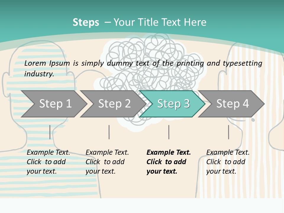 Messy Talking People PowerPoint Template