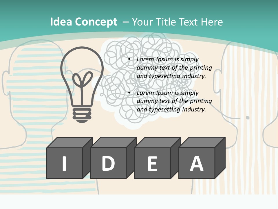 Messy Talking People PowerPoint Template