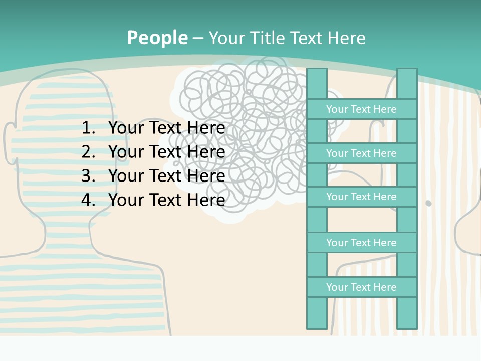Messy Talking People PowerPoint Template