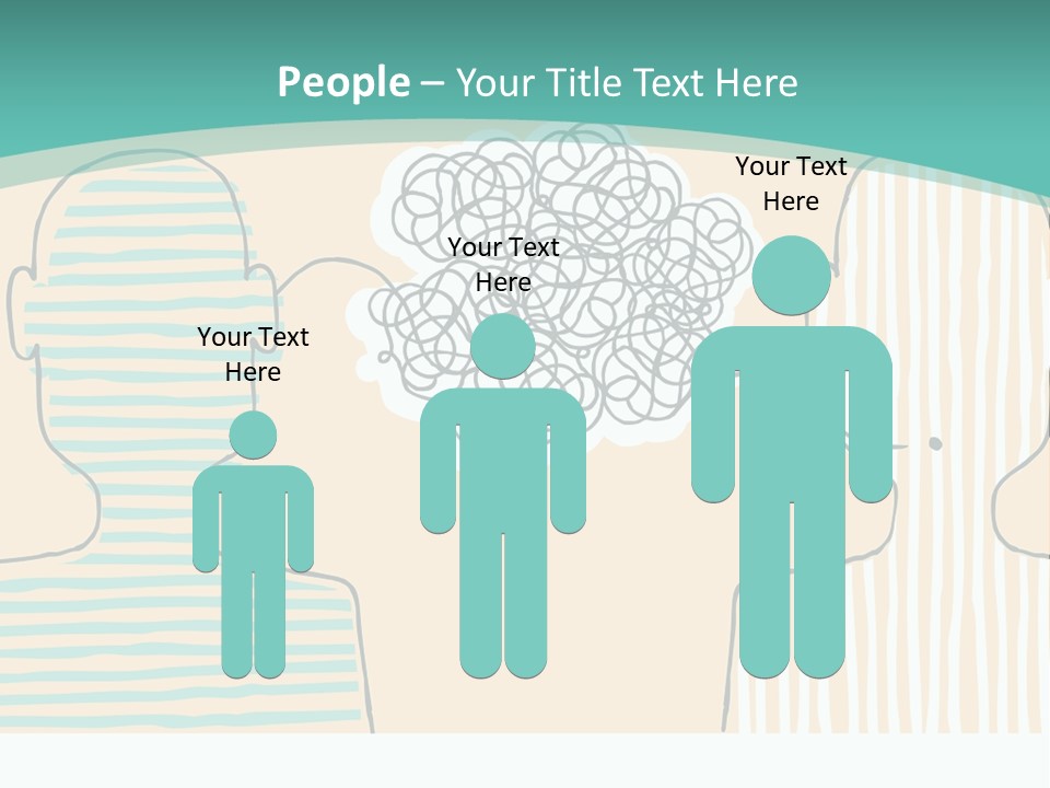 Messy Talking People PowerPoint Template