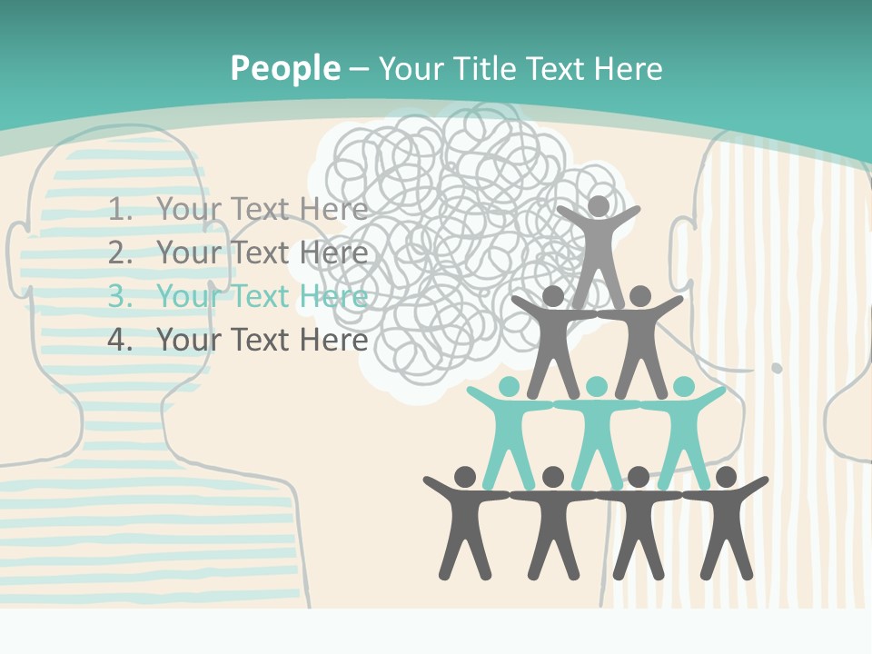 Messy Talking People PowerPoint Template