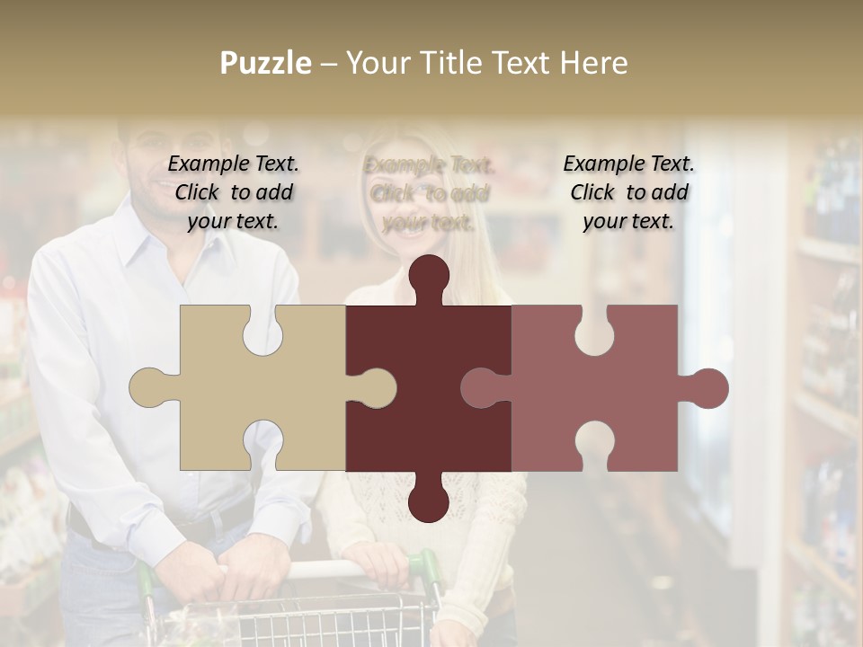 Consumerism Shelves Women PowerPoint Template