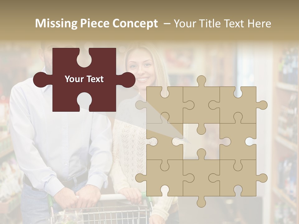 Consumerism Shelves Women PowerPoint Template