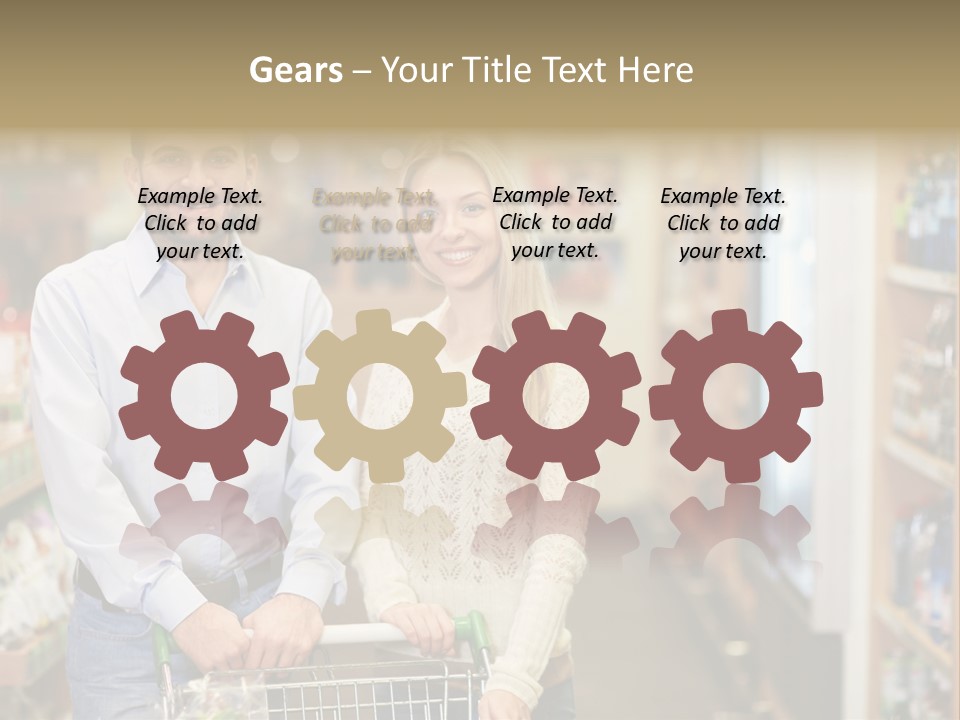 Consumerism Shelves Women PowerPoint Template