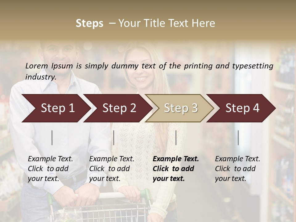 Consumerism Shelves Women PowerPoint Template
