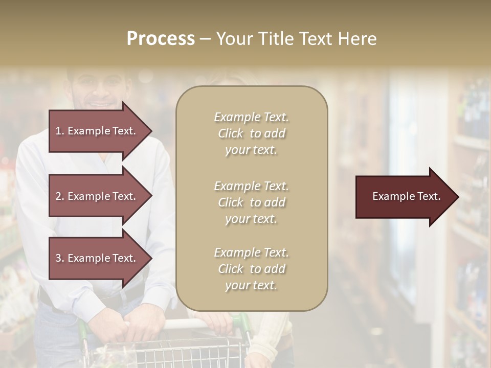 Consumerism Shelves Women PowerPoint Template