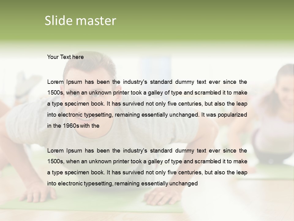 Pushups Exercise Human PowerPoint Template