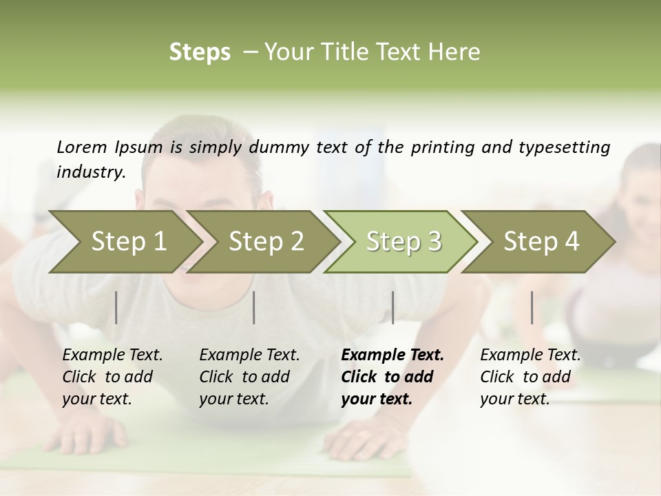 Pushups Exercise Human PowerPoint Template