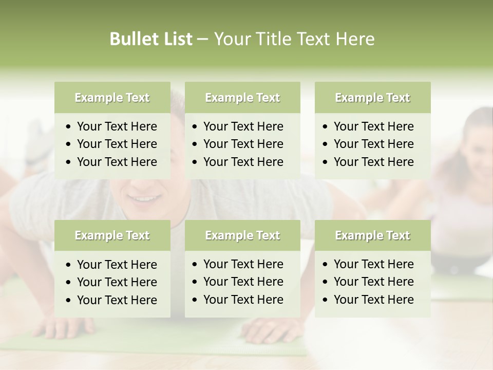Pushups Exercise Human PowerPoint Template