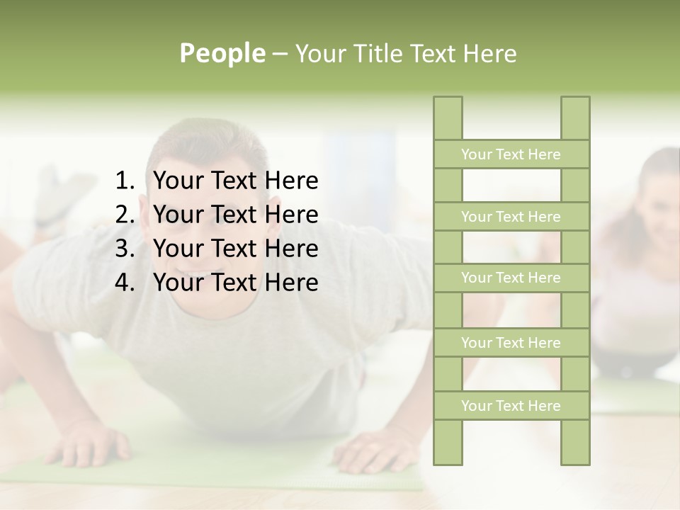 Pushups Exercise Human PowerPoint Template