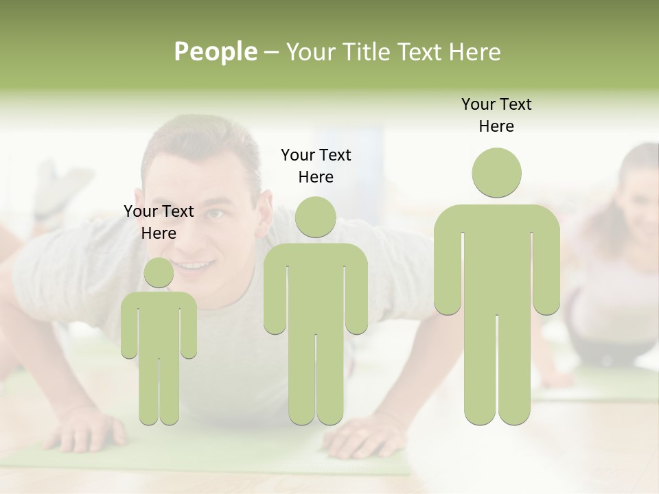 Pushups Exercise Human PowerPoint Template