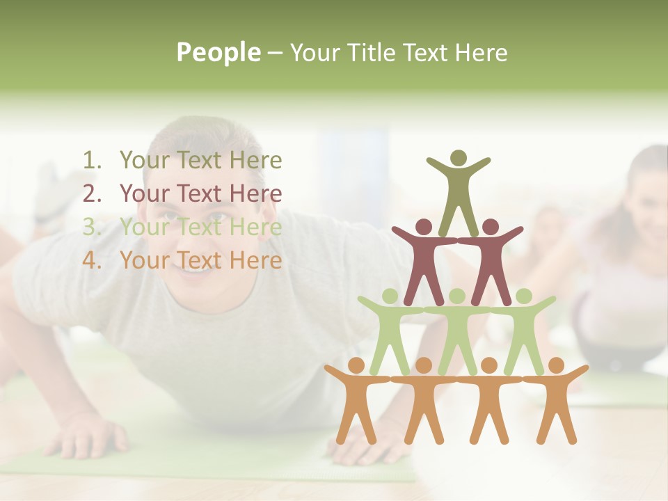 Pushups Exercise Human PowerPoint Template
