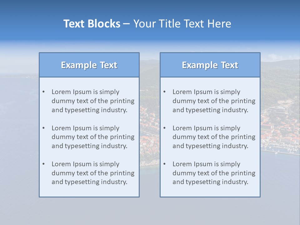 Panorama Building Island PowerPoint Template