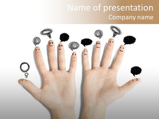 Hug Hand Connect PowerPoint Template