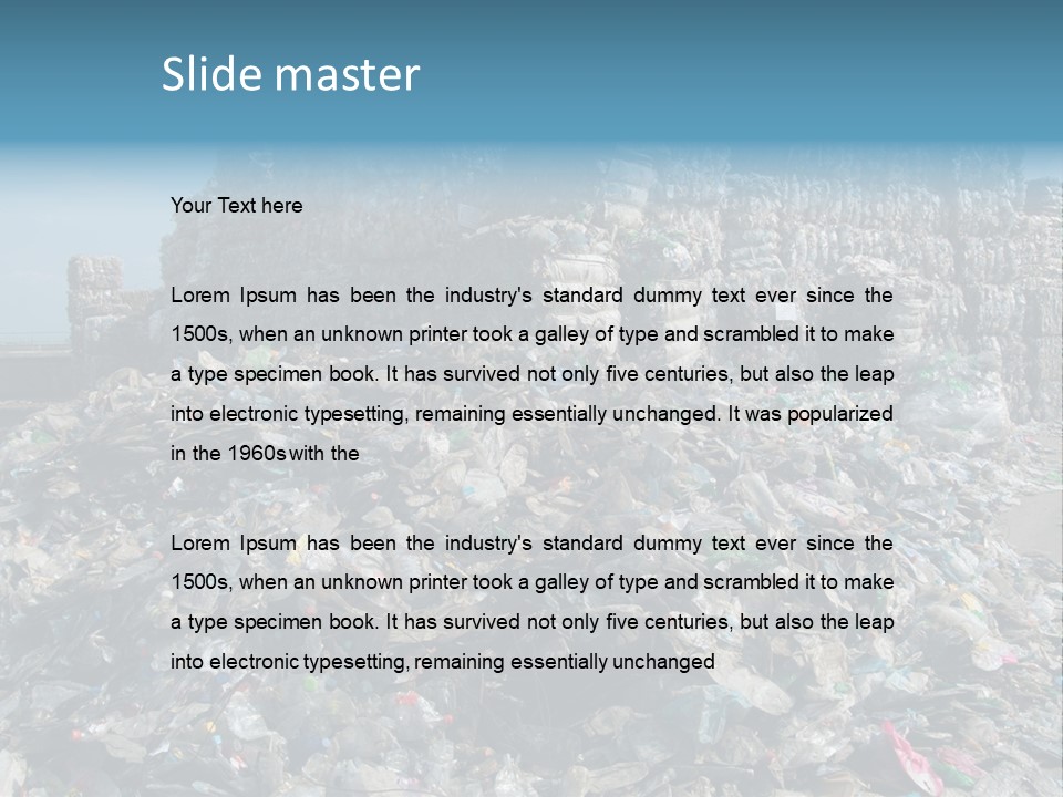 Bottles Pollution Polyethylene PowerPoint Template