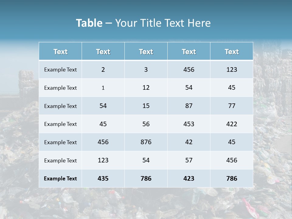 Bottles Pollution Polyethylene PowerPoint Template