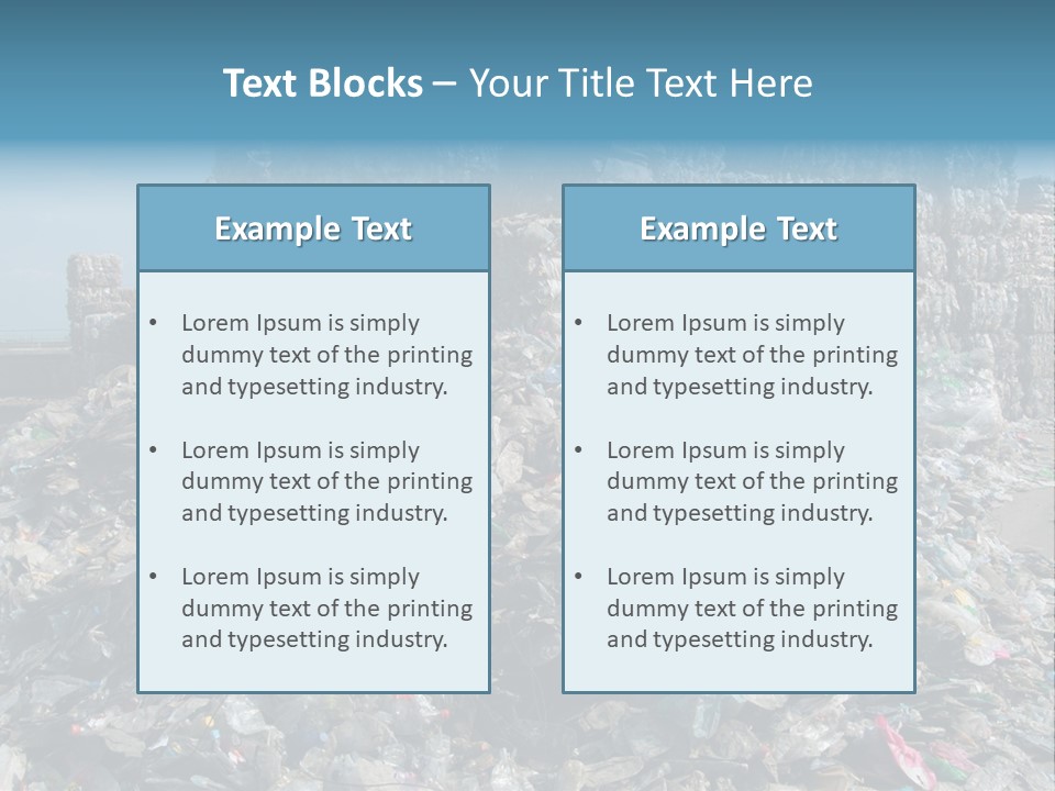 Bottles Pollution Polyethylene PowerPoint Template