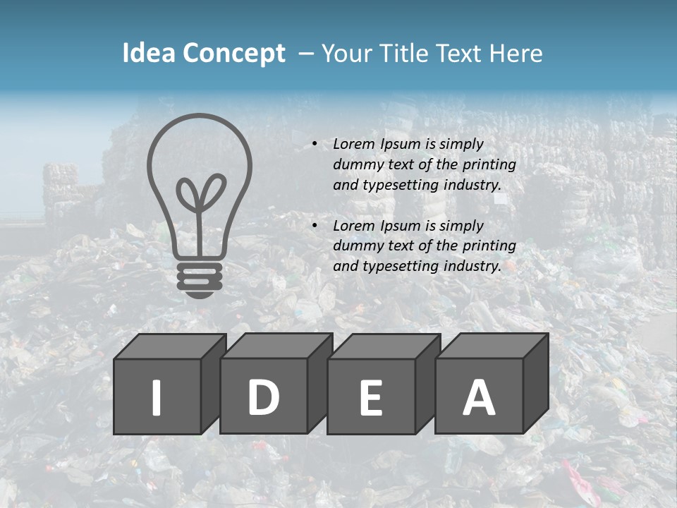 Bottles Pollution Polyethylene PowerPoint Template