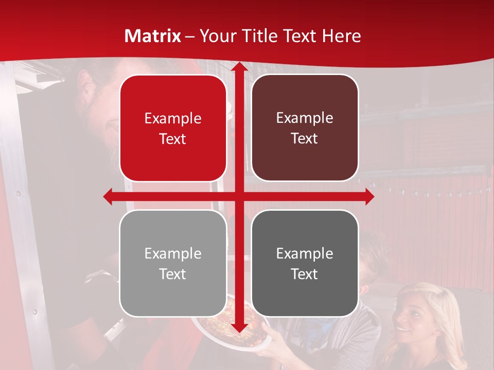 Happy Dinner Woman PowerPoint Template