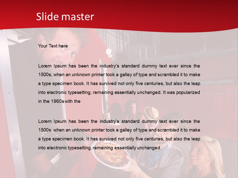 Happy Dinner Woman PowerPoint Template