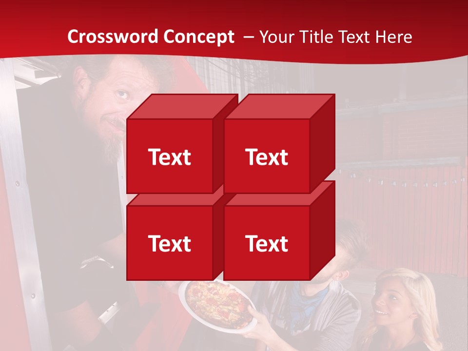 Happy Dinner Woman PowerPoint Template