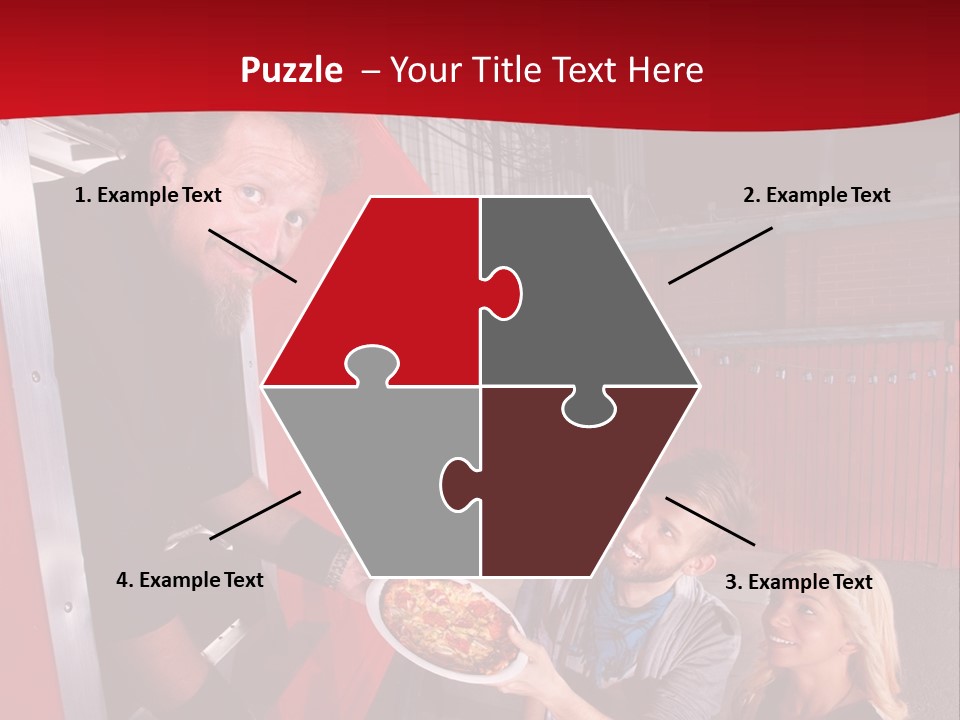 Happy Dinner Woman PowerPoint Template