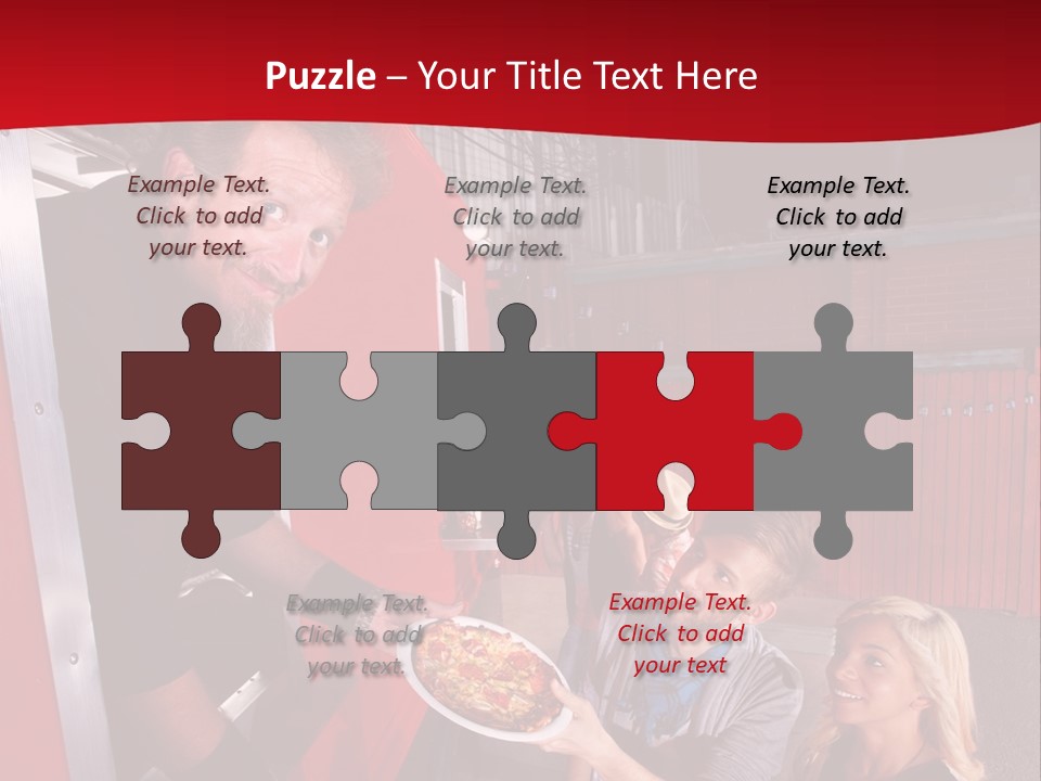 Happy Dinner Woman PowerPoint Template