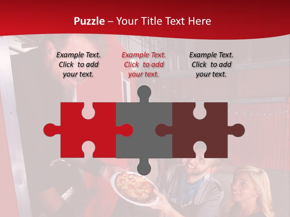 Happy Dinner Woman PowerPoint Template