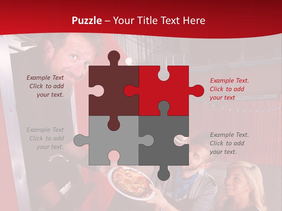 Happy Dinner Woman PowerPoint Template