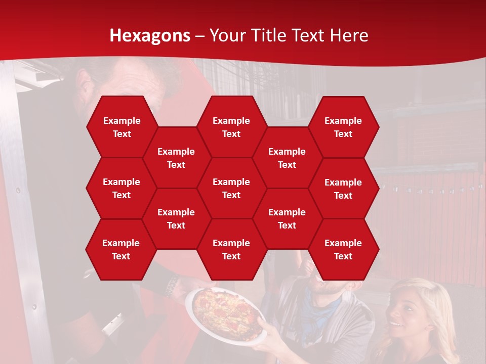 Happy Dinner Woman PowerPoint Template