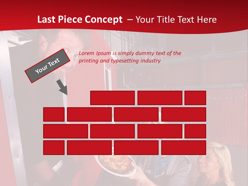 Happy Dinner Woman PowerPoint Template