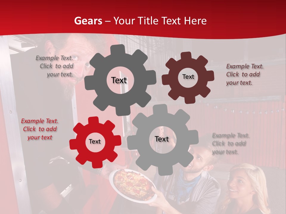 Happy Dinner Woman PowerPoint Template