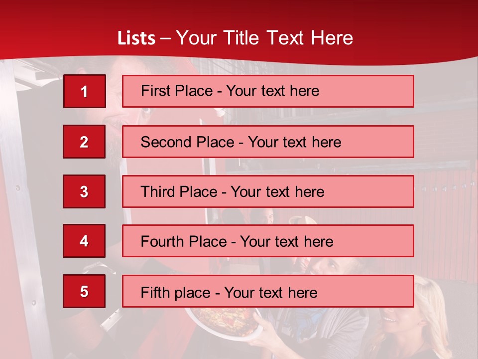 Happy Dinner Woman PowerPoint Template