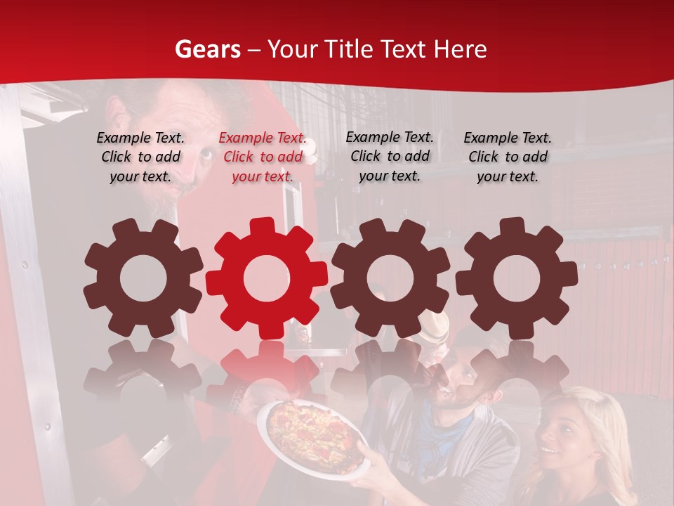 Happy Dinner Woman PowerPoint Template