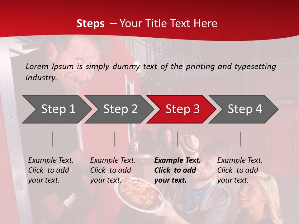 Happy Dinner Woman PowerPoint Template