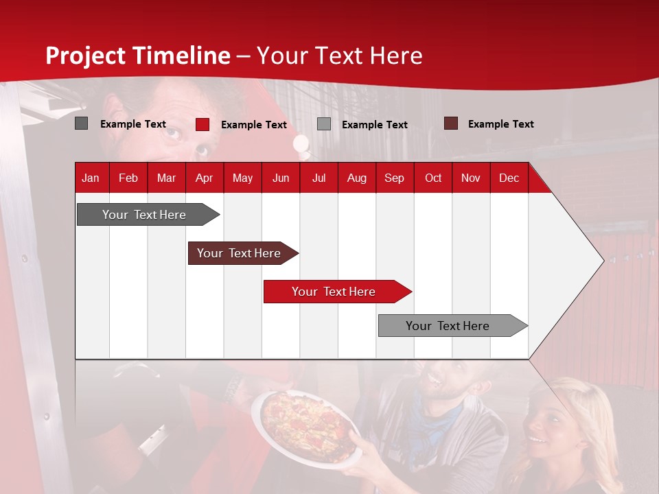 Happy Dinner Woman PowerPoint Template