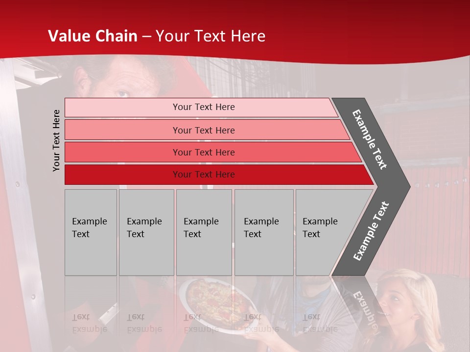 Happy Dinner Woman PowerPoint Template