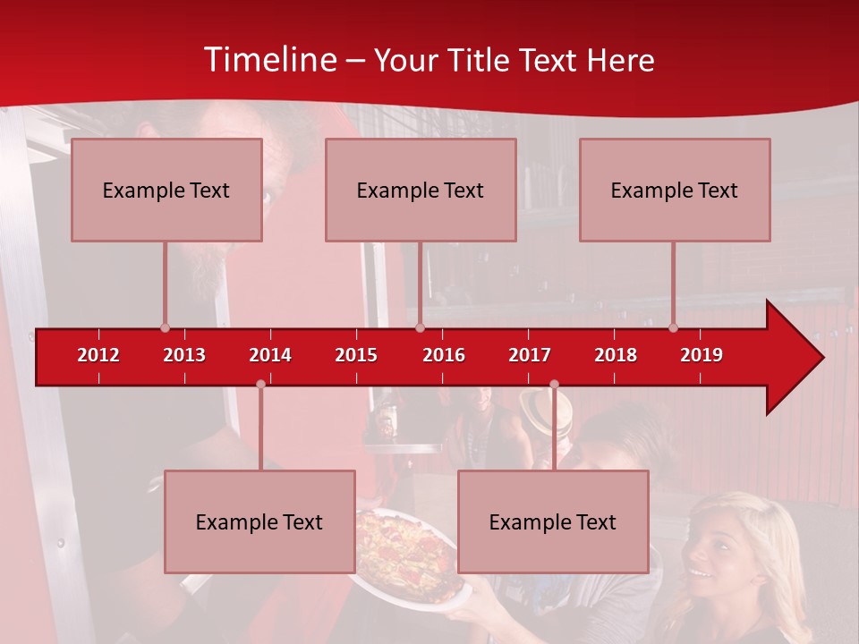 Happy Dinner Woman PowerPoint Template