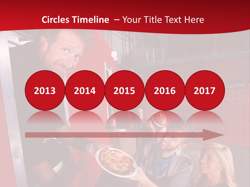 Happy Dinner Woman PowerPoint Template