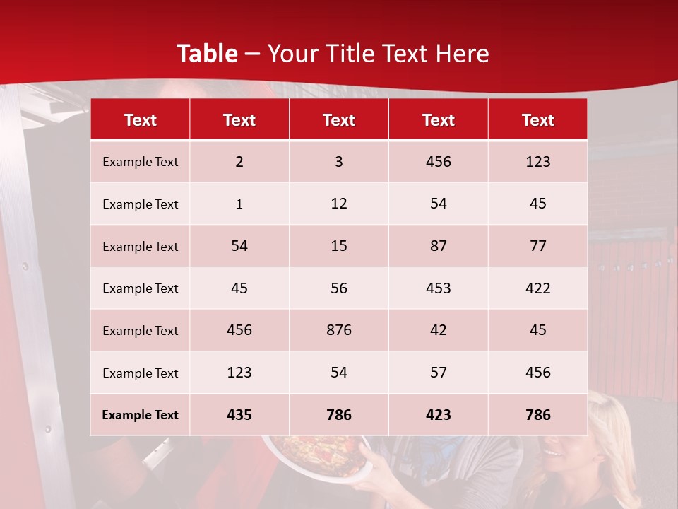 Happy Dinner Woman PowerPoint Template