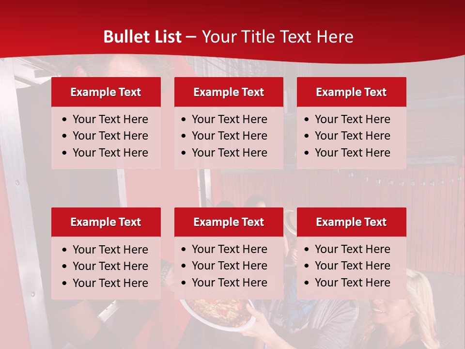 Happy Dinner Woman PowerPoint Template