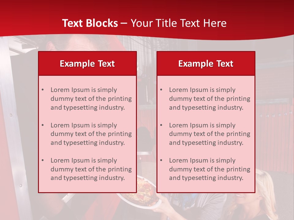 Happy Dinner Woman PowerPoint Template